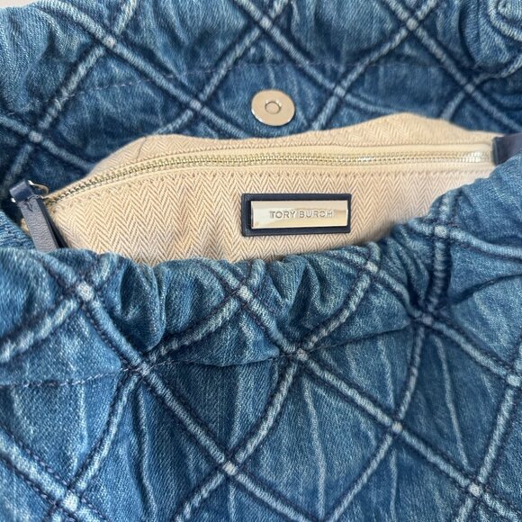 TORY BURCH Fleming Soft Denim Hobo Bag - Picture 3 of 3